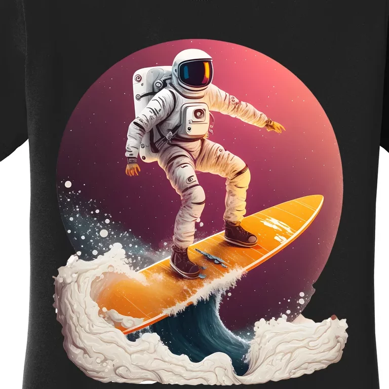 Astronaut Surfing Space Surfer Women's T-Shirt