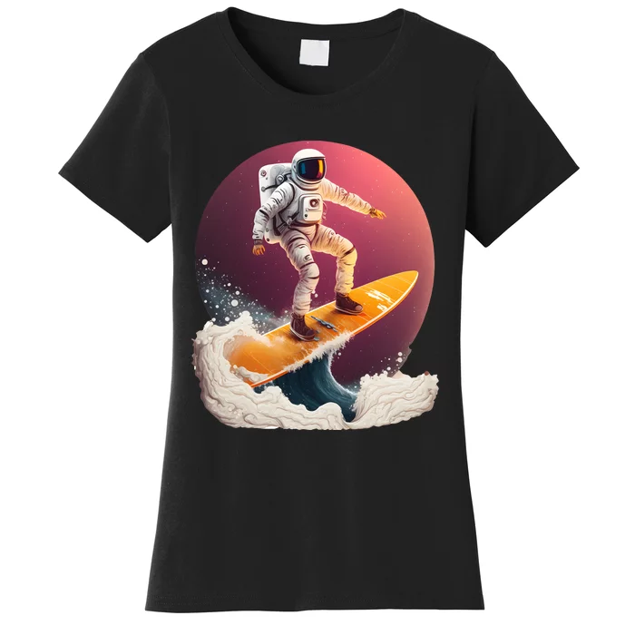 Astronaut Surfing Space Surfer Women's T-Shirt