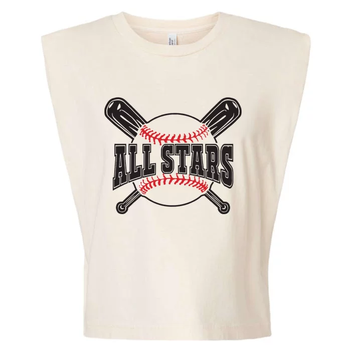 All Stars Softball Baseball Garment-Dyed Women's Muscle Tee