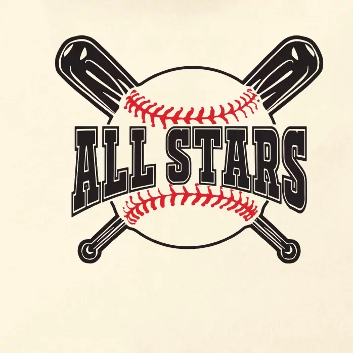 All Stars Softball Baseball Zip Tote Bag