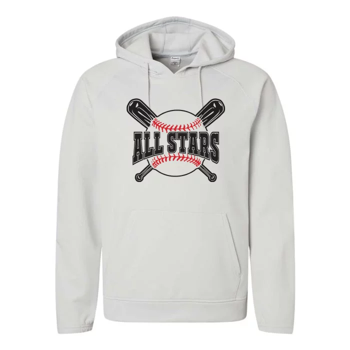 All Stars Softball Baseball Performance Fleece Hoodie