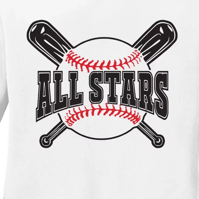 All Stars Softball Baseball Ladies Long Sleeve Shirt