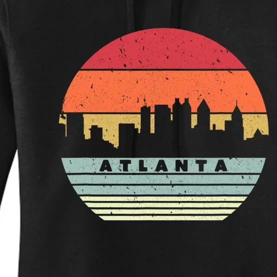 Atlanta Souvenir Shirt. Retro Style USA Skyline Women's Pullover Hoodie