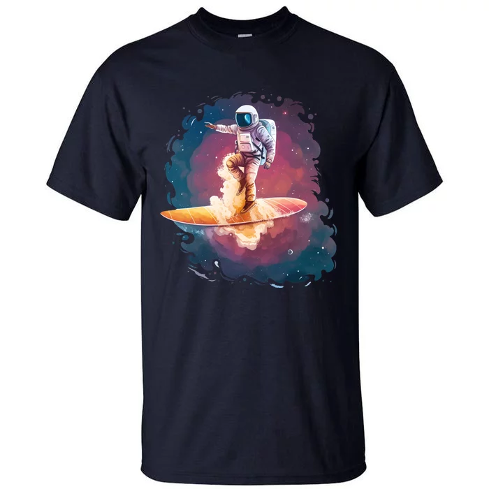 Astronaut Surfing Space Surfer Tall T-Shirt