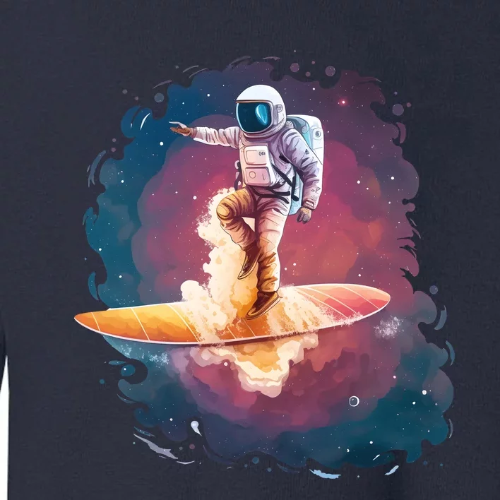 Astronaut Surfing Space Surfer Toddler Sweatshirt