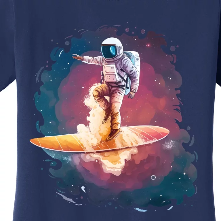 Astronaut Surfing Space Surfer Women's T-Shirt