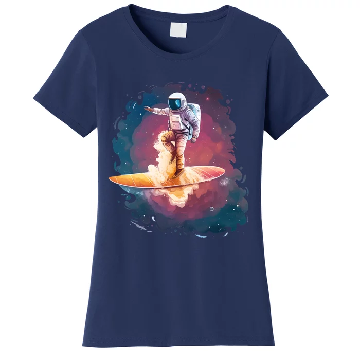 Astronaut Surfing Space Surfer Women's T-Shirt