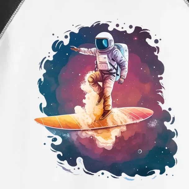 Astronaut Surfing Space Surfer Toddler Fine Jersey T-Shirt