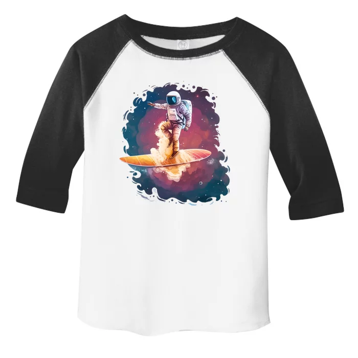 Astronaut Surfing Space Surfer Toddler Fine Jersey T-Shirt