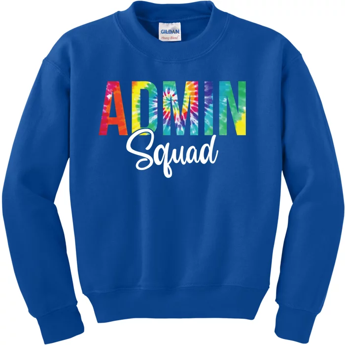 Admin Squad School Admin Assistant Principal Administrator Cool Gift Kids Sweatshirt