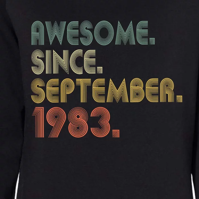 Awesome Since September 1983 40th Birthday Gifts 40 Year Old Womens California Wash Sweatshirt