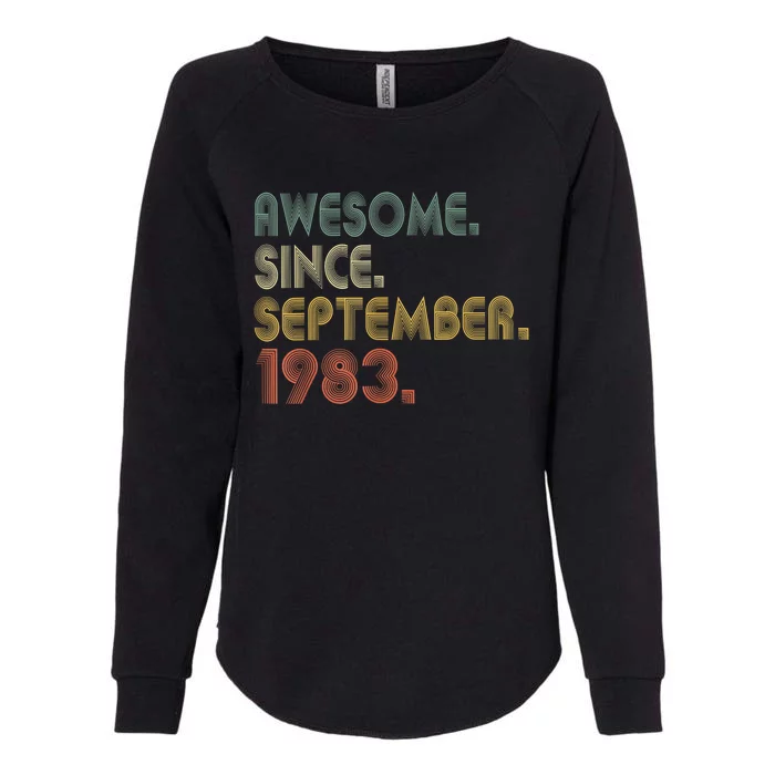 Awesome Since September 1983 40th Birthday Gifts 40 Year Old Womens California Wash Sweatshirt