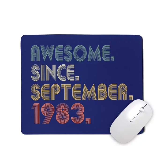 Awesome Since September 1983 40th Birthday Gifts 40 Year Old Mousepad