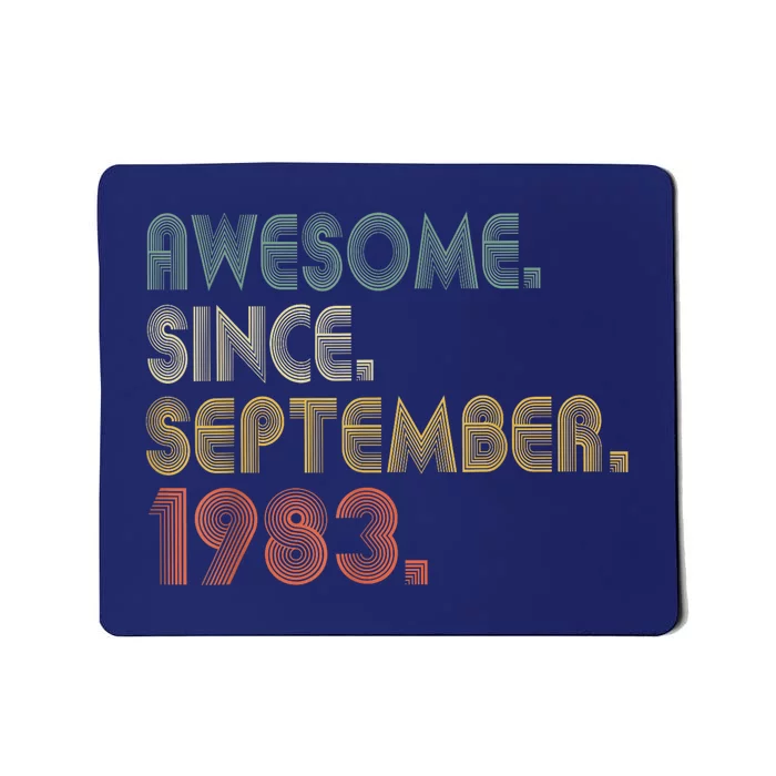 Awesome Since September 1983 40th Birthday Gifts 40 Year Old Mousepad