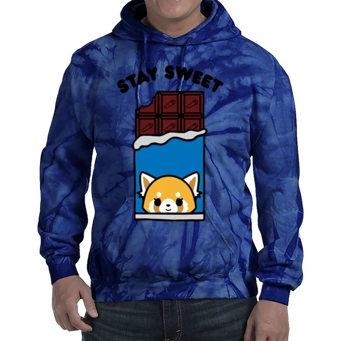 Aggretsuko Stay Sweet Chocolate Bar Gift Tie Dye Hoodie