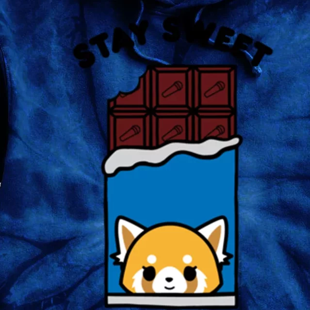 Aggretsuko Stay Sweet Chocolate Bar Gift Tie Dye Hoodie