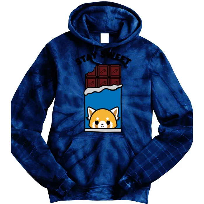 Aggretsuko Stay Sweet Chocolate Bar Gift Tie Dye Hoodie