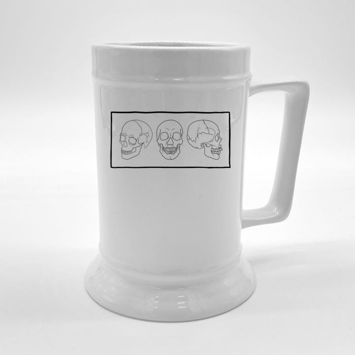 Aesthetic Skulls Soft Grunge Clothes Goth Teen Gift Front & Back Beer Stein