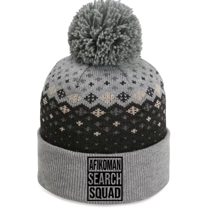 Afiko Search Squad Funny Passover Seder Design Funny Gift The Baniff Cuffed Pom Beanie