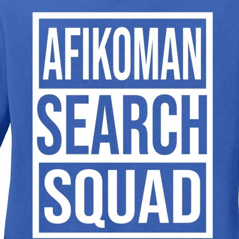 Afiko Search Squad Funny Passover Seder Design Funny Gift Ladies Long Sleeve Shirt