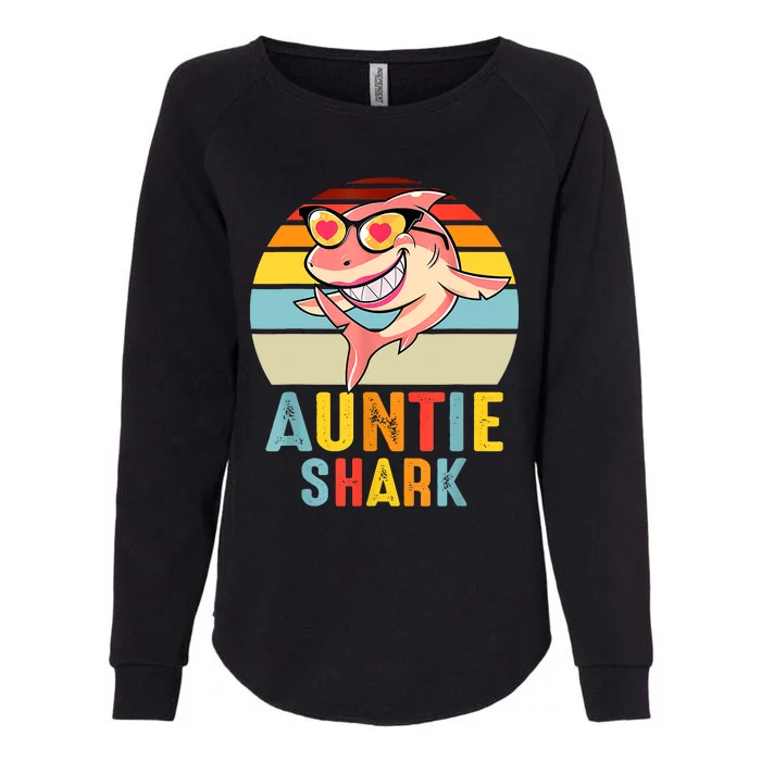 Auntie Shark Shark Family Happy Mother's Day Vintage Womens California Wash Sweatshirt