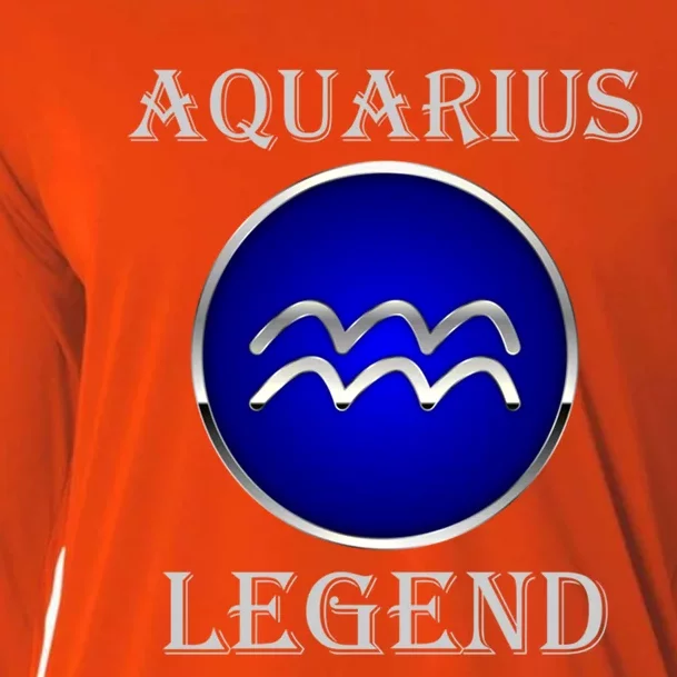 Aquarius Star Sign Great Gift Aquarius Legend Zodiac Gift Great Gift Cooling Performance Long Sleeve Crew