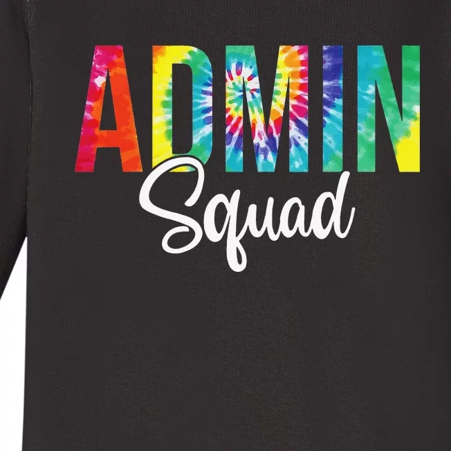 Admin Squad School Admin Assistant Principal Administrator Baby Long Sleeve Bodysuit