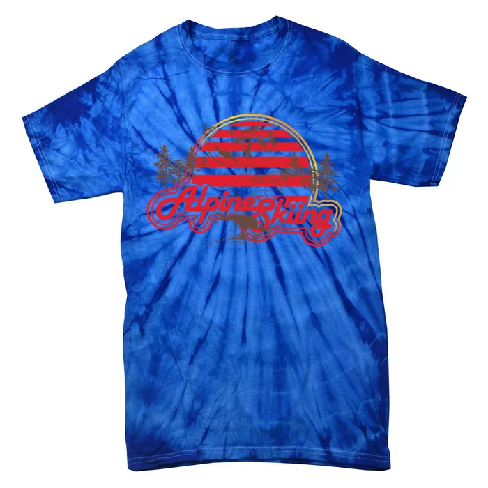 Alpine Skiing Sport Meaningful Gift Tie-Dye T-Shirt