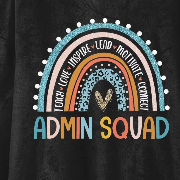 Admin Squad School Assistant Principal Crew Administrator Hooded Wearable Blanket