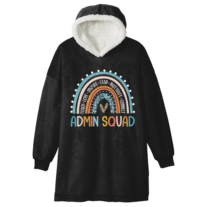 Admin Squad School Assistant Principal Crew Administrator Hooded Wearable Blanket