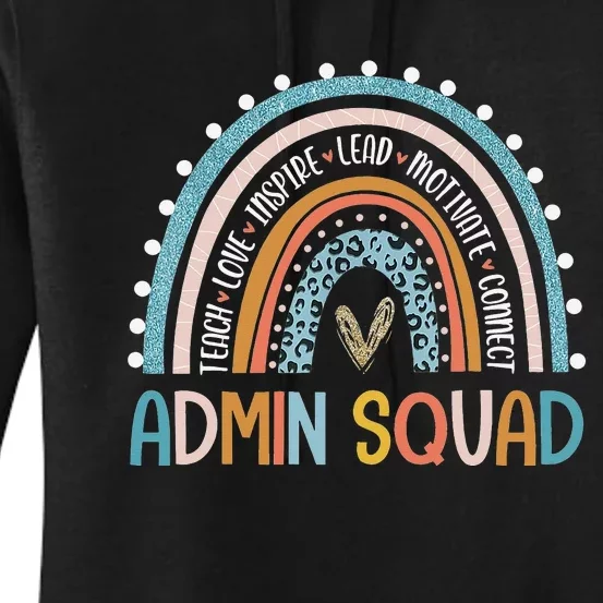 Admin Squad School Assistant Principal Crew Administrator Women's Pullover Hoodie