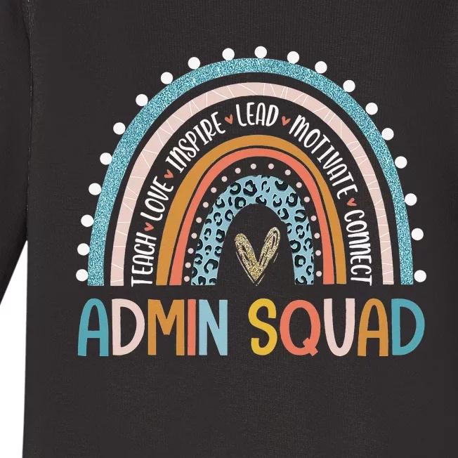 Admin Squad School Assistant Principal Crew Administrator Baby Long Sleeve Bodysuit