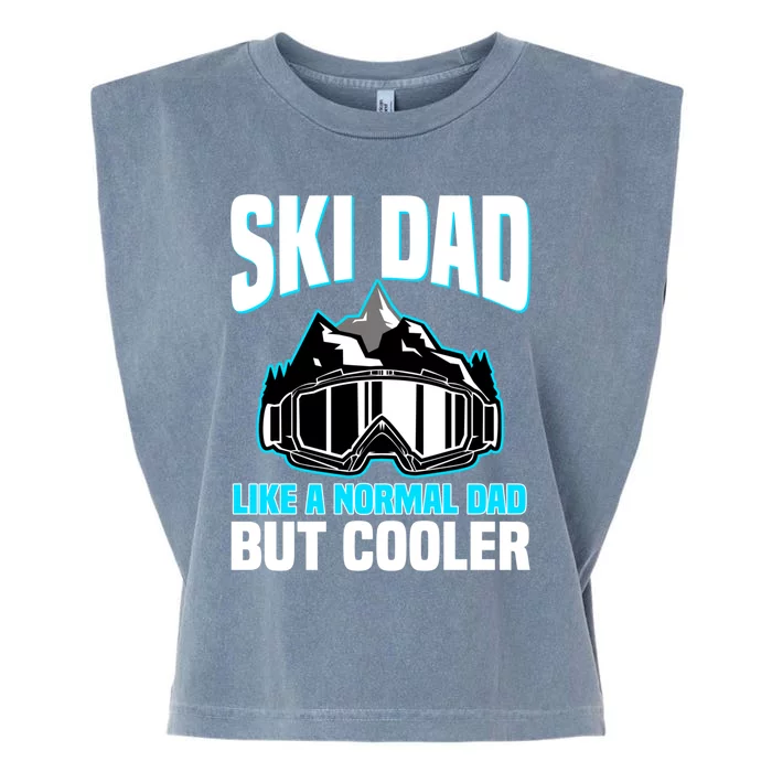 Alpine Ski Slope Downhill Skiing Dad Skier Fathers Day Gift Garment-Dyed Women's Muscle Tee