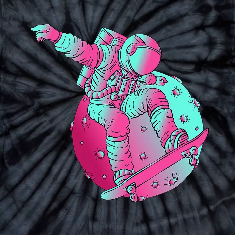 Astronaut Skateboard Skateboarding Skater Space Tie-Dye T-Shirt