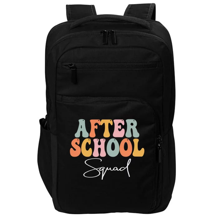 After School Squad Retro Groovy Vintage First Day Of School Impact Tech Backpack