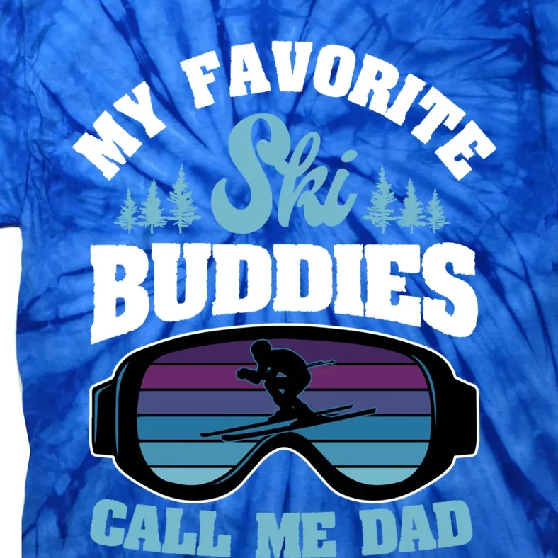 Alpine Ski Slope Skiing Dad Skier Snowboarder Fathers Day Gift Tie-Dye T-Shirt