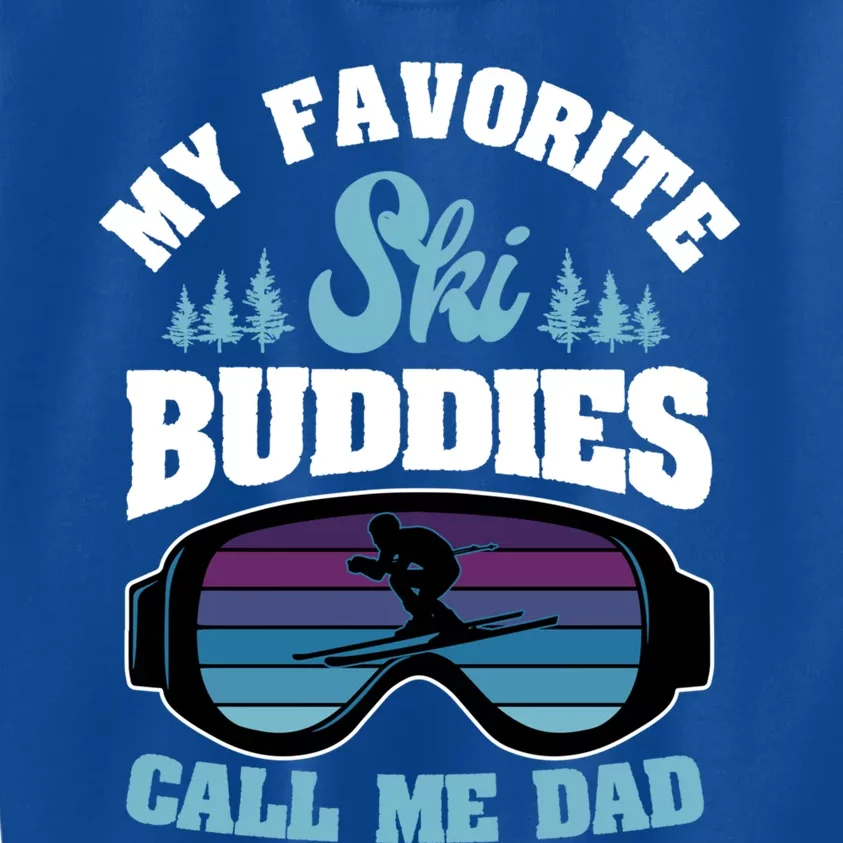 Alpine Ski Slope Skiing Dad Skier Snowboarder Fathers Day Gift Kids Sweatshirt