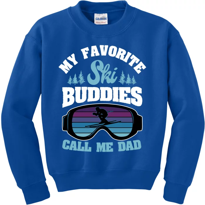 Alpine Ski Slope Skiing Dad Skier Snowboarder Fathers Day Gift Kids Sweatshirt