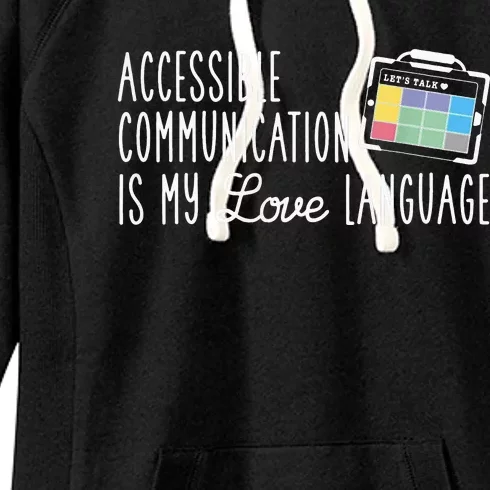 Aac Slp Speech Therapy Aac Communication Device For Autism Women's Fleece Hoodie