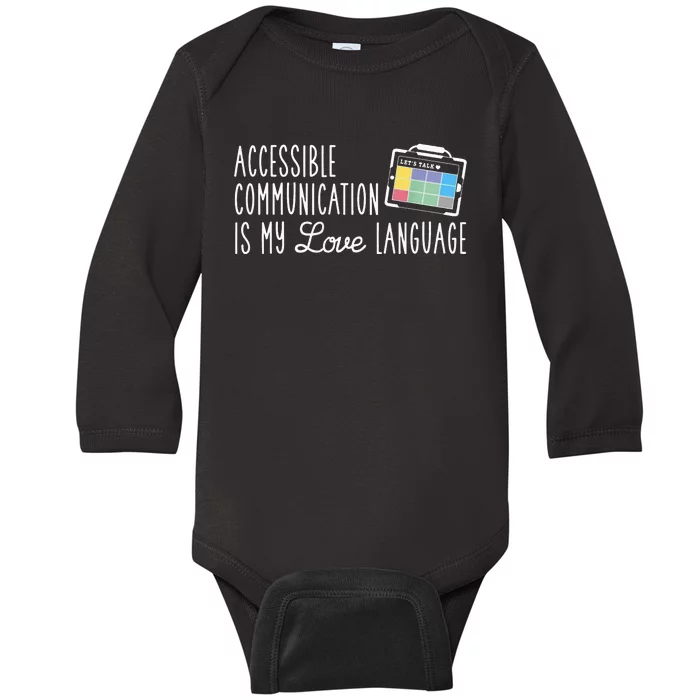 Aac Slp Speech Therapy Aac Communication Device For Autism Baby Long Sleeve Bodysuit