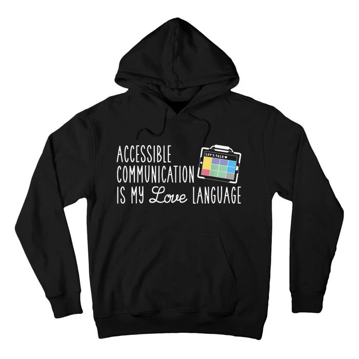 Aac Slp Speech Therapy Aac Communication Device For Autism Tall Hoodie