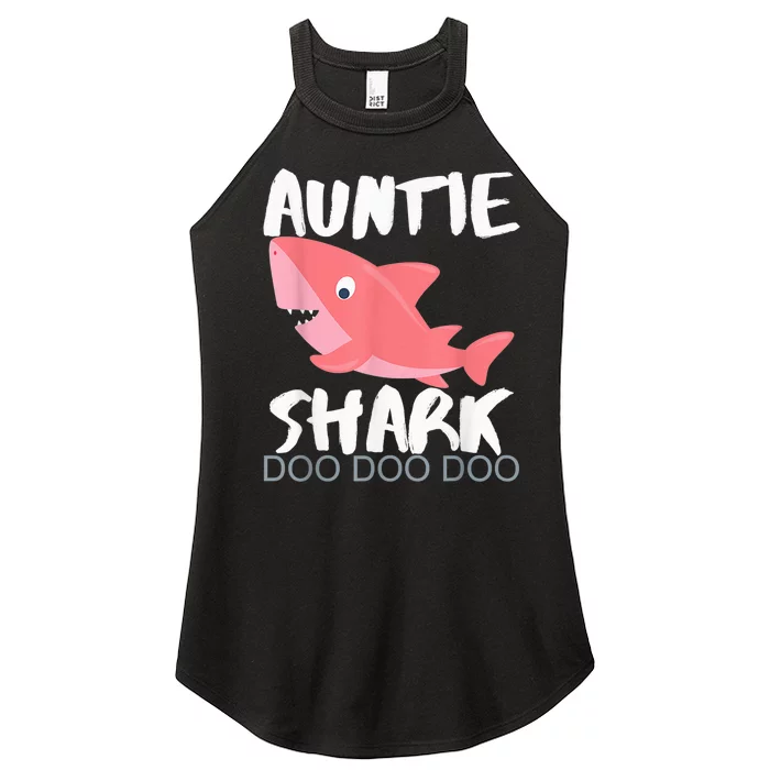 Auntie Shark Shirt Gifts From Niece Nephew Women’s Perfect Tri Rocker Tank