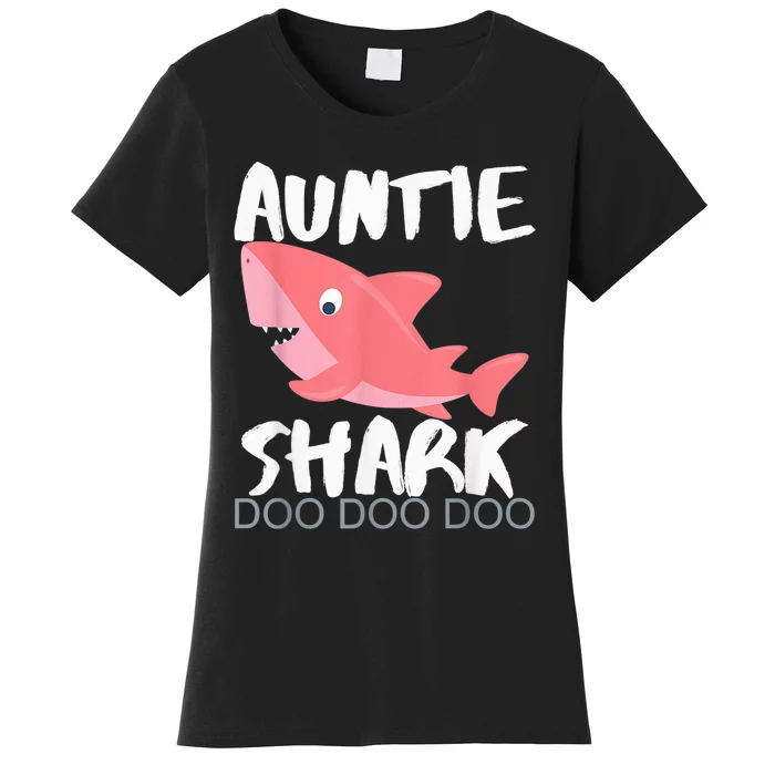 Auntie Shark Shirt Gifts From Niece Nephew Women's T-Shirt