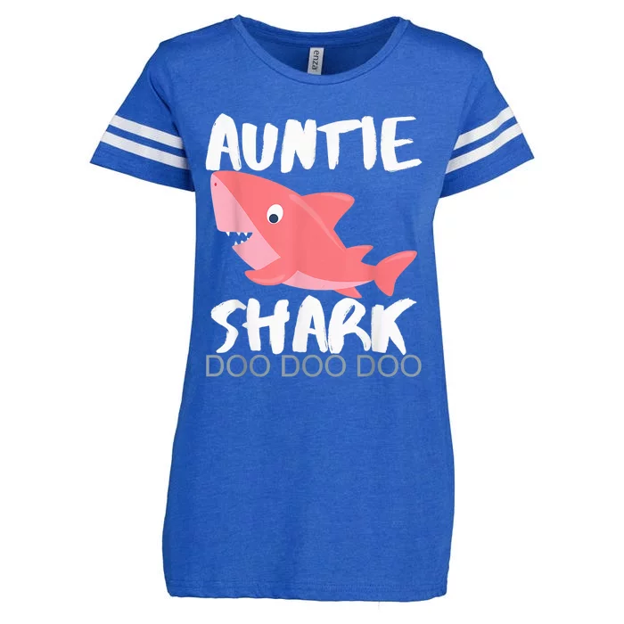 Auntie Shark Shirt Gifts From Niece Nephew Enza Ladies Jersey Football T-Shirt