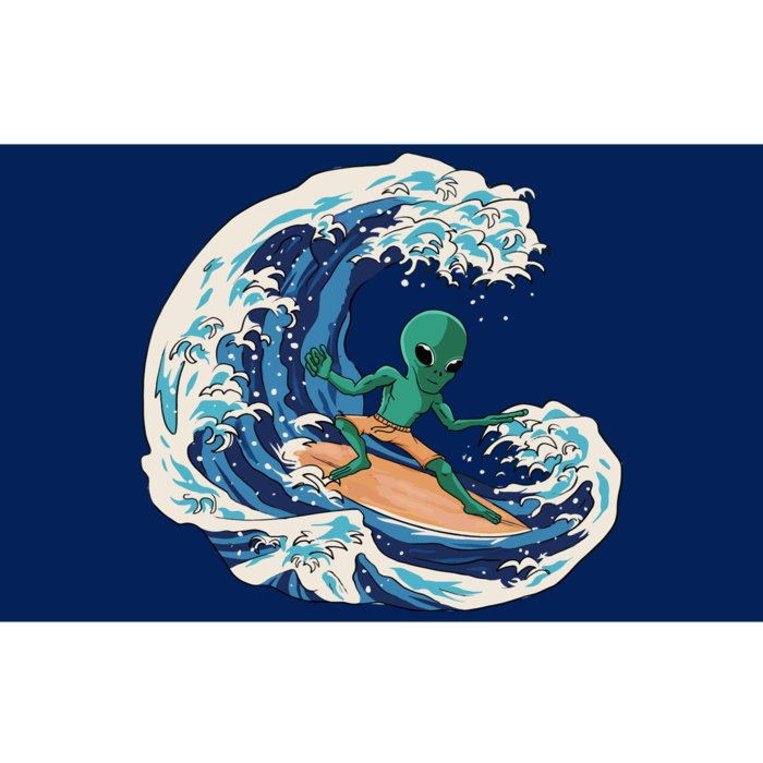 Alien Surfing Summer Surfer Bumper Sticker