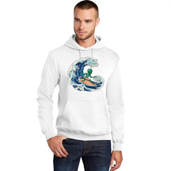 Alien Surfing Summer Surfer Hoodie