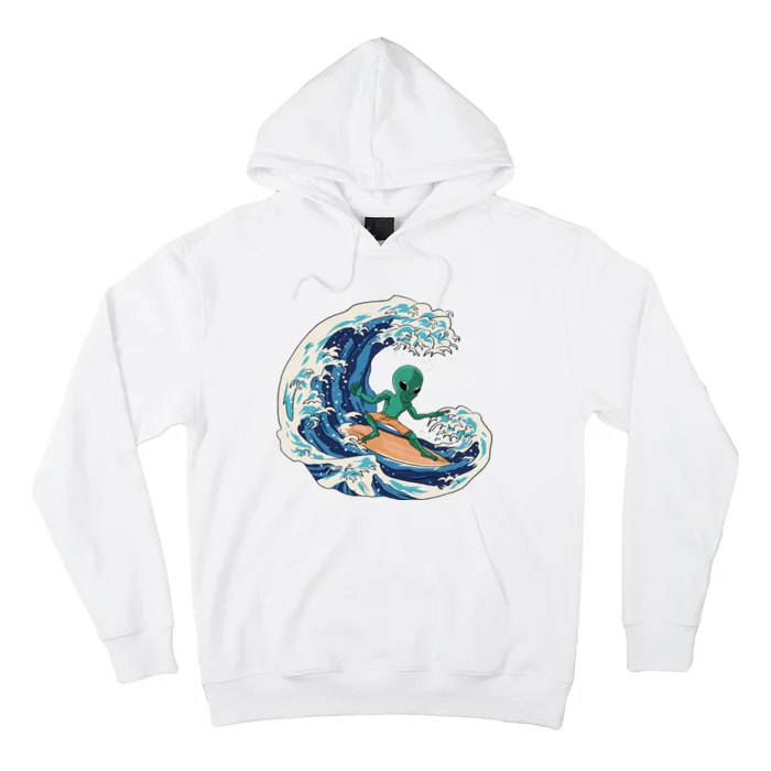 Alien Surfing Summer Surfer Hoodie