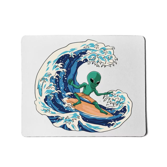 Alien Surfing Summer Surfer Mousepad