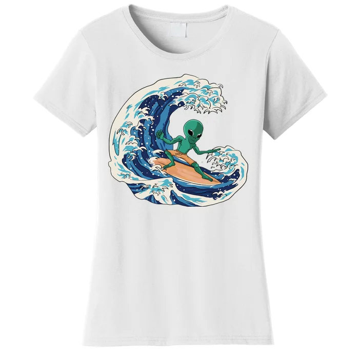 Alien Surfing Summer Surfer Women's T-Shirt