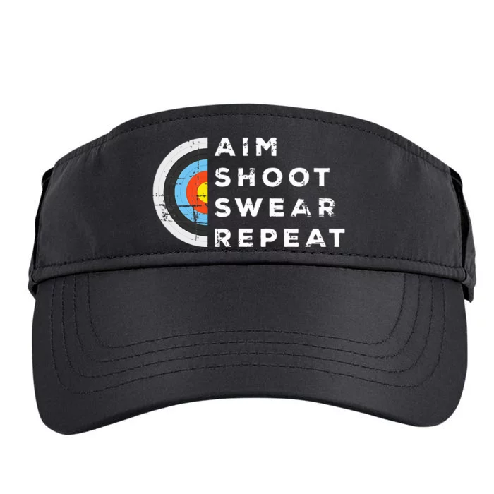 Aim Shoot Swear Repeat Archery Costume Archer Gift Archery Adult Drive Performance Visor